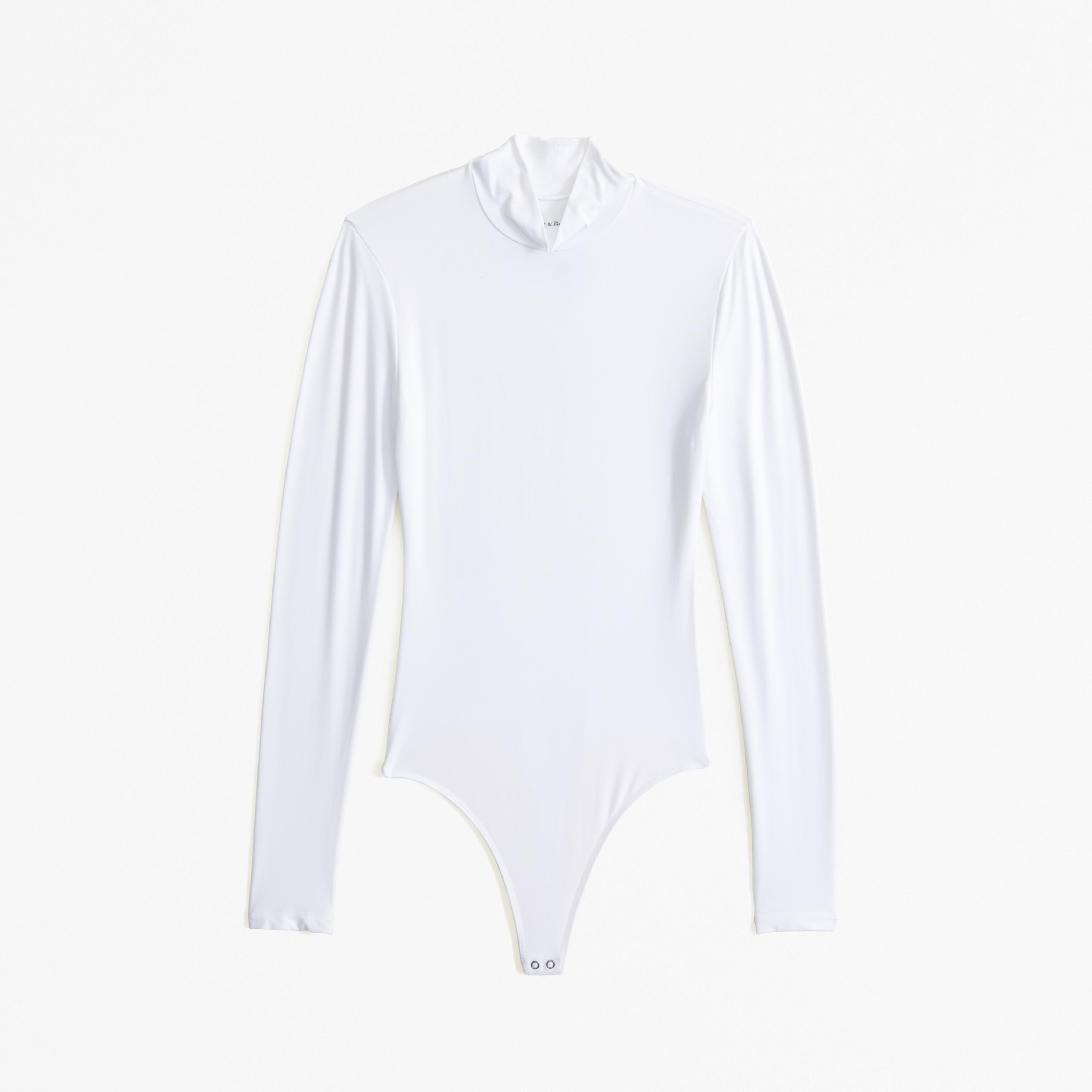 Soft Matte Seamless Long-Sleeve Mockneck Bodysuit Product Image