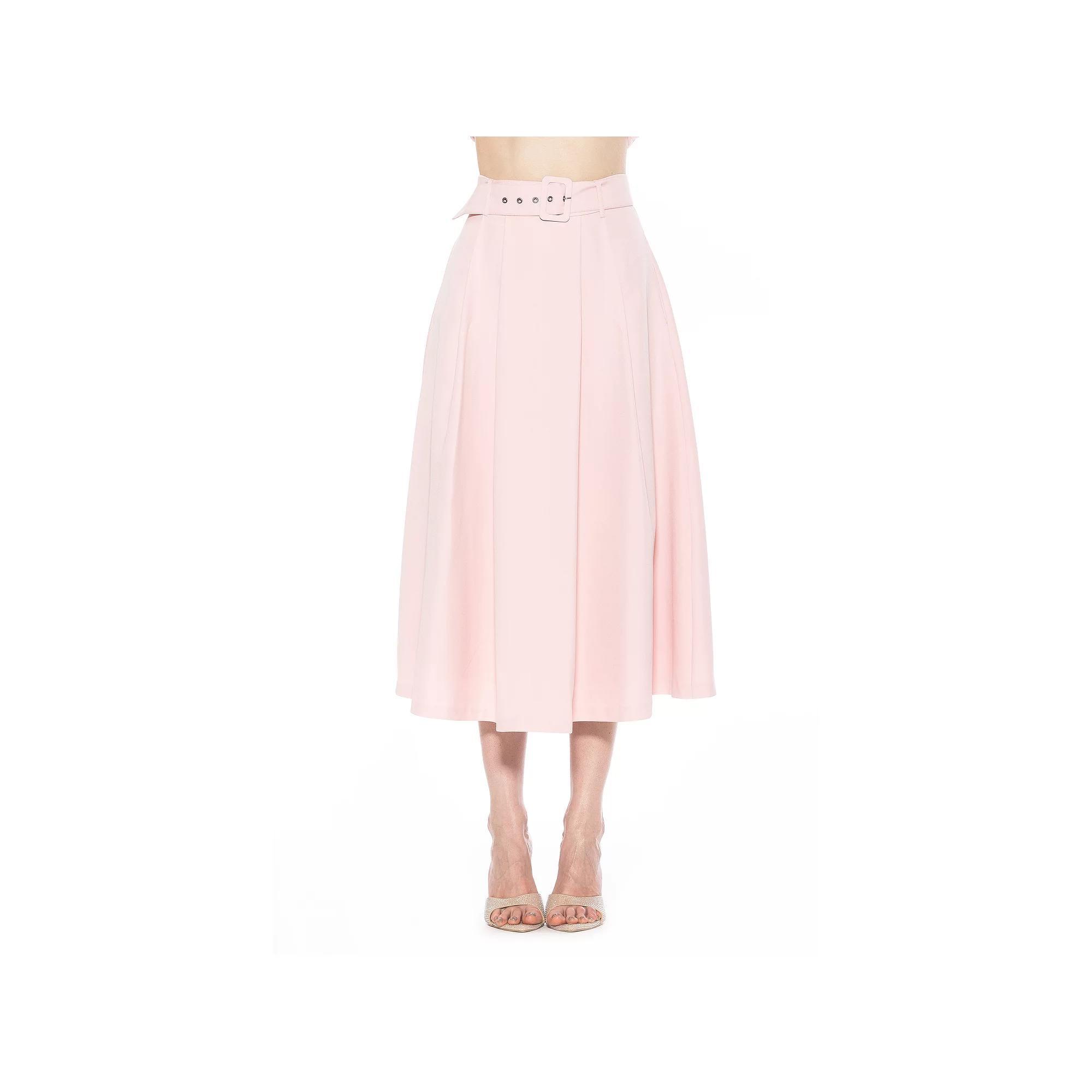 Women's ALEXIA ADMOR Eline Twill A-Line Skirt with Removable Belt,  Product Image