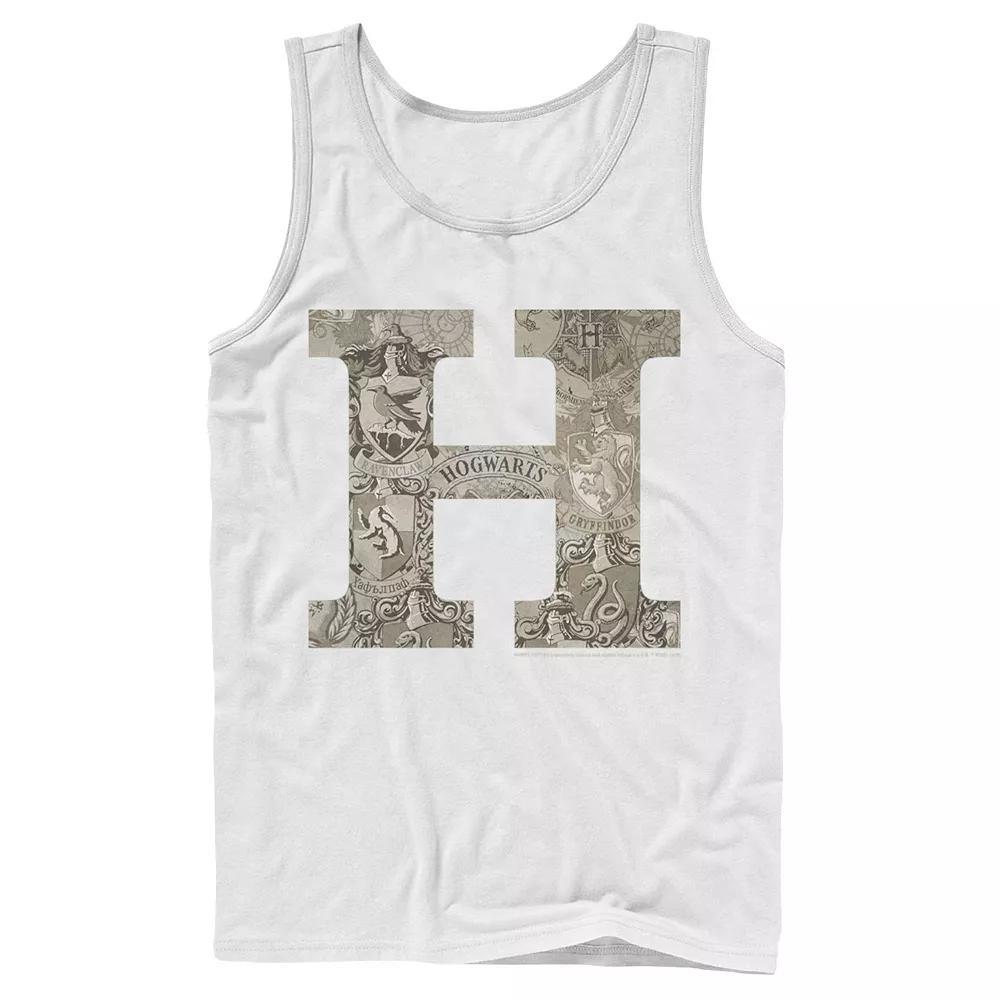 Men's Harry Potter H Hogwarts Crest Fill Tank Top,  Product Image