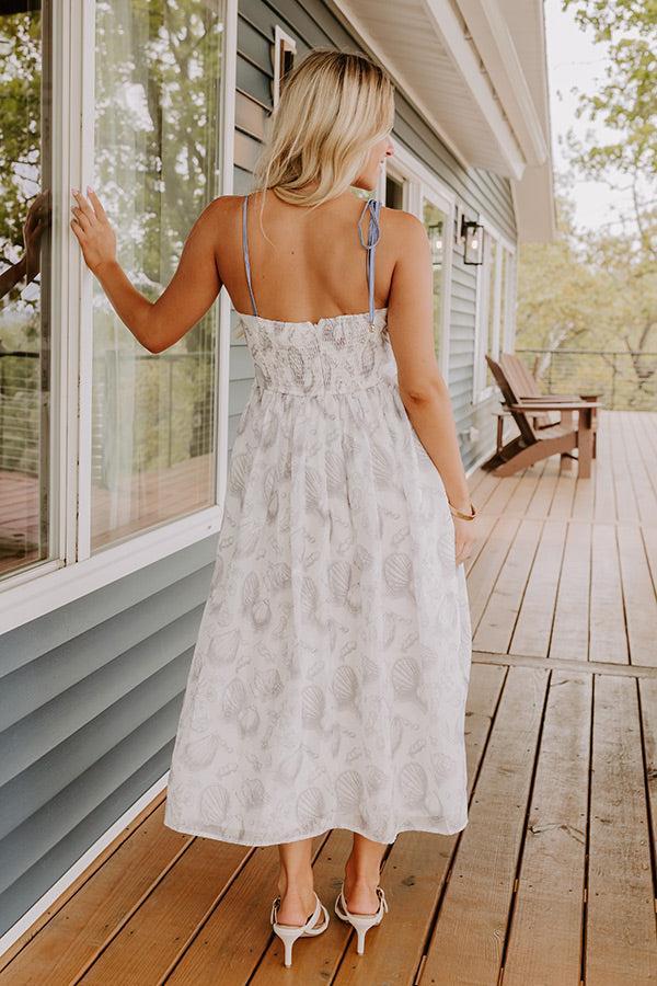 Coastal Vibes Organza Midi Dress Product Image