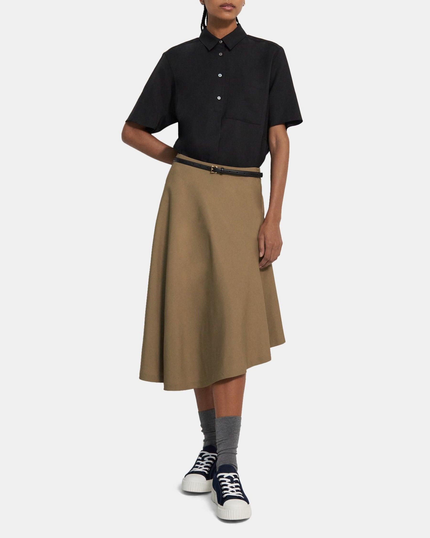 Asymmetrical Wool-Viscose Skirt Product Image