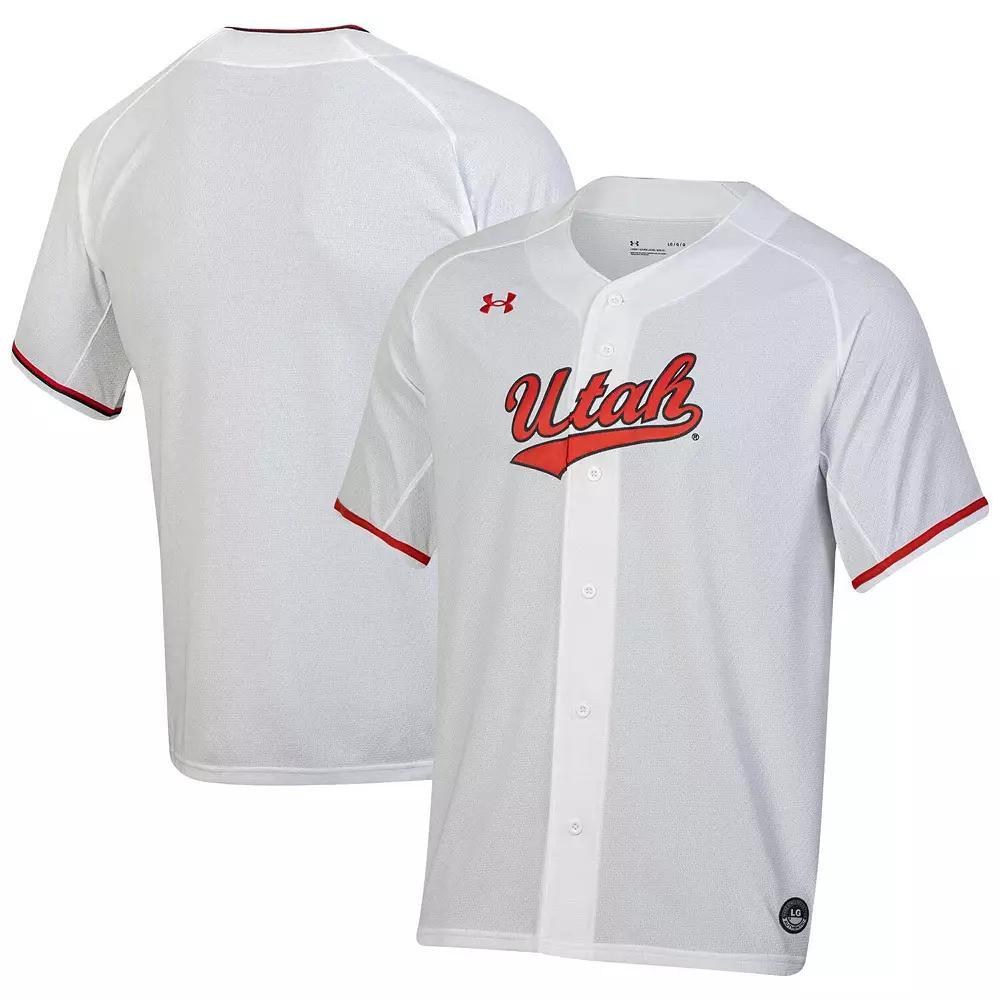 Men's Under Armour White Utah Utes Replica Baseball Jersey,  Product Image