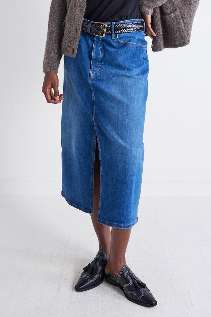 The 90's Denim Midi Skirt Product Image