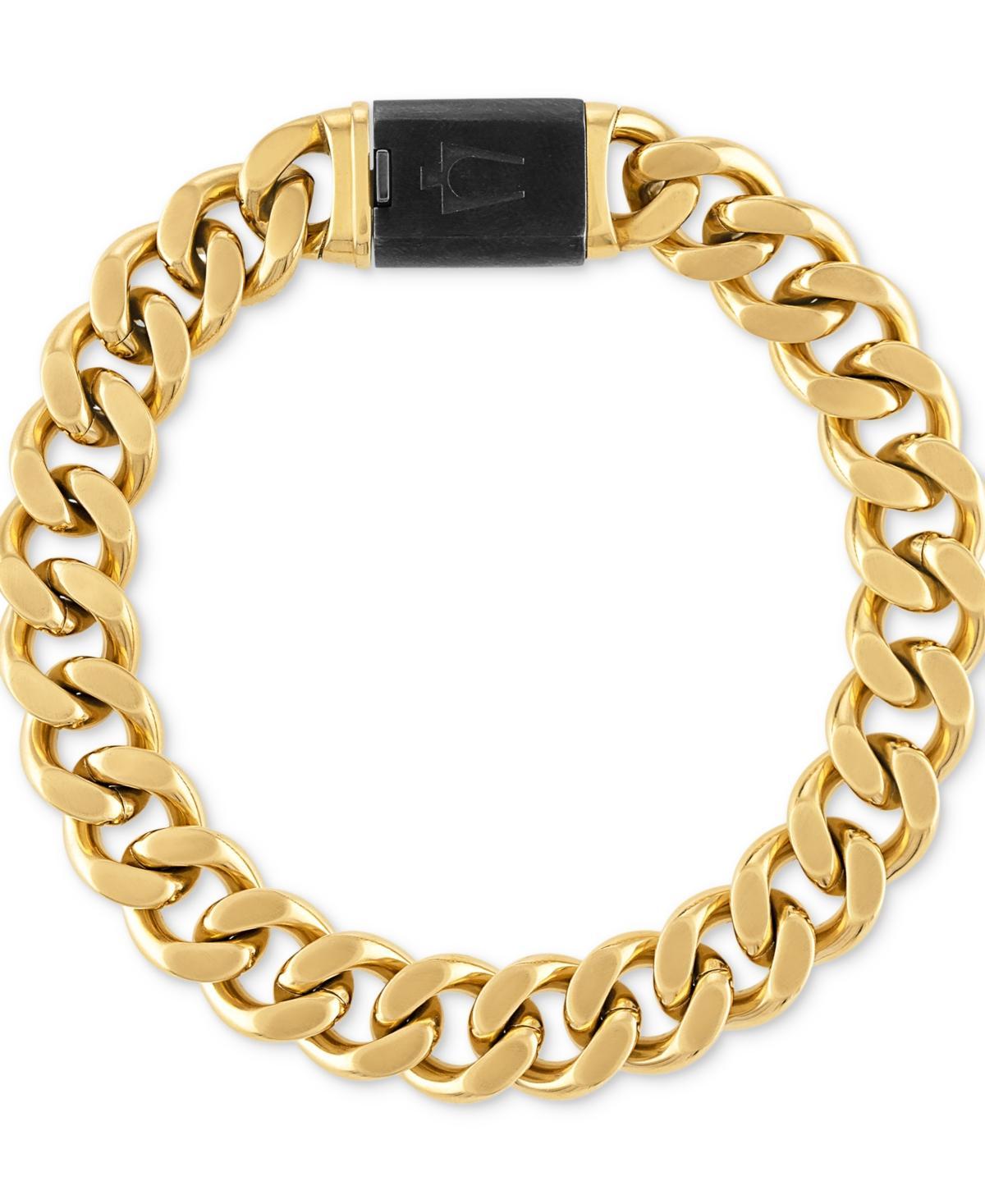 Bulova Mens Gold Tone Stainless Steel Chain Bracelet Product Image