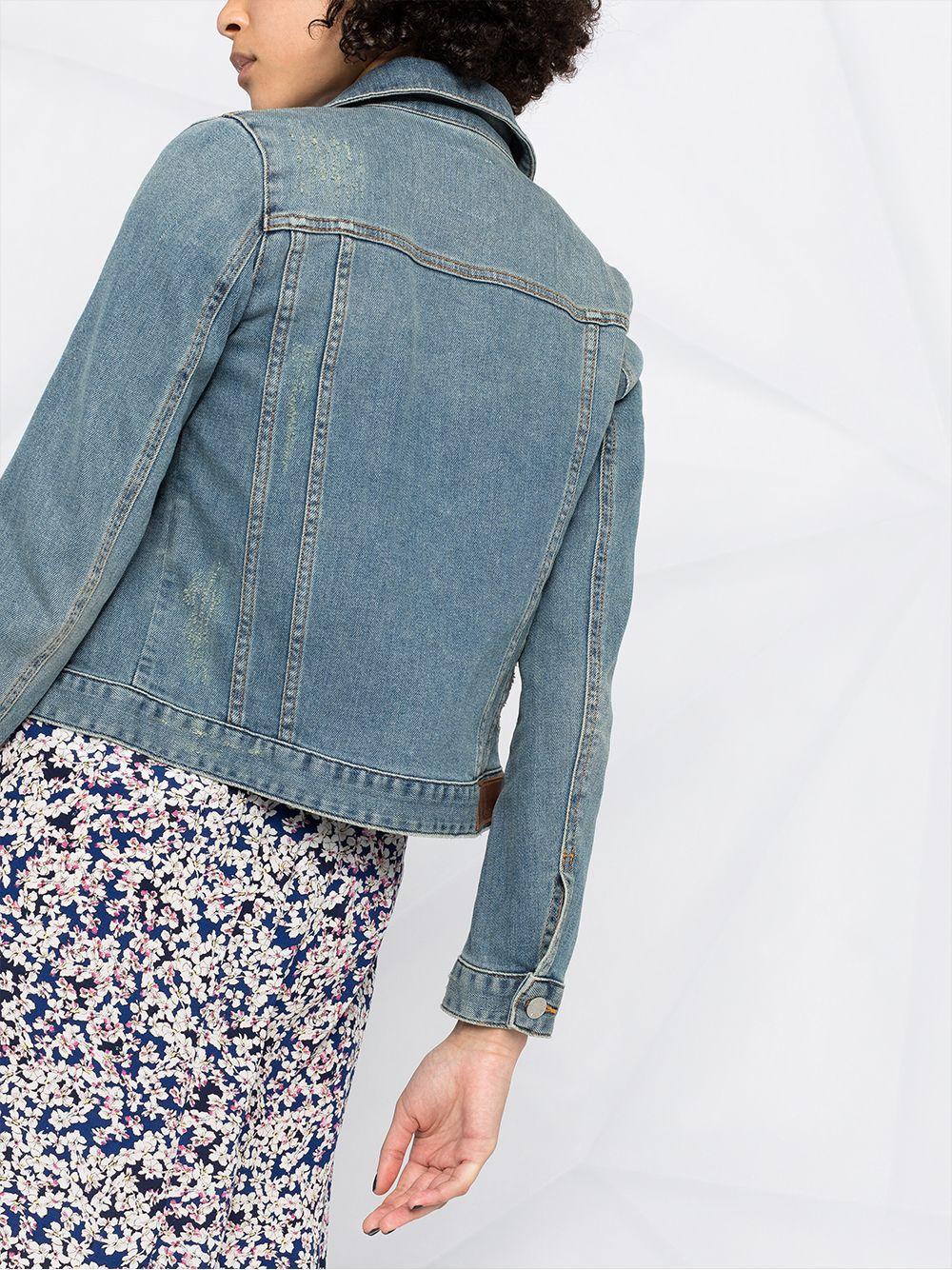 button-front denim jacket Product Image
