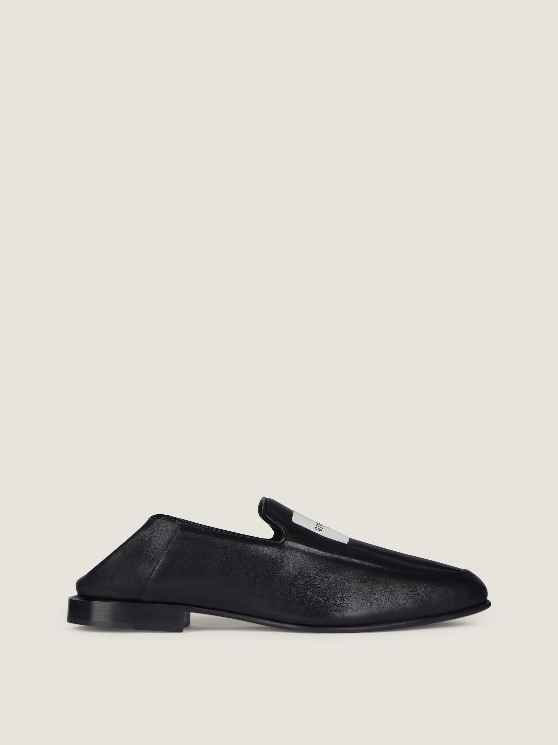 Label loafers in shiny leather Product Image