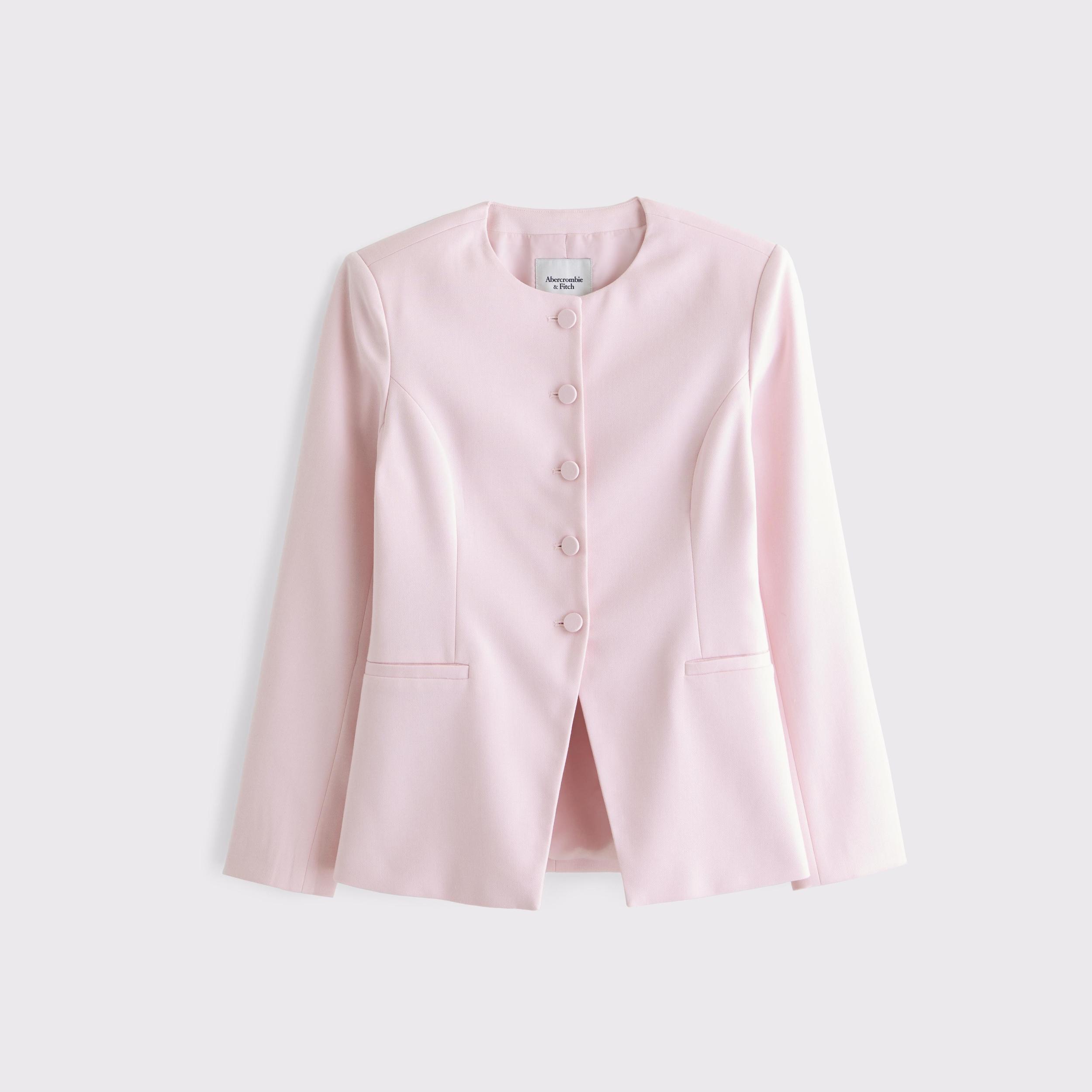 Collarless Suiting Blazer Product Image