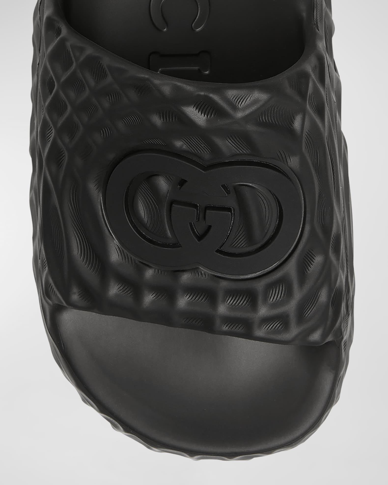 Men's Water Ripple Textured Rubber Pool Slides Product Image