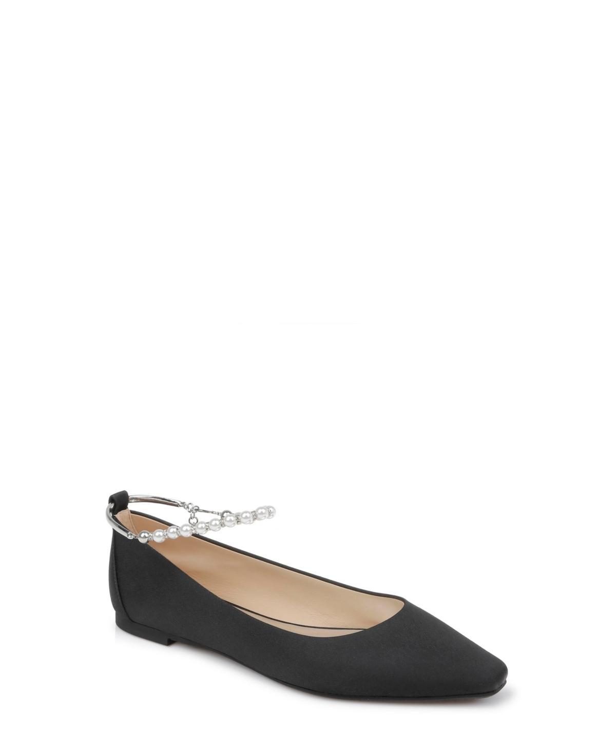 Badgley Mischka Womens London Pointed Toe Ankle Strap Flats Product Image