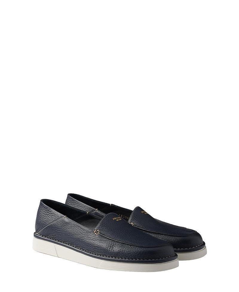 Prada Mens Leather Slip-On Loafers Product Image