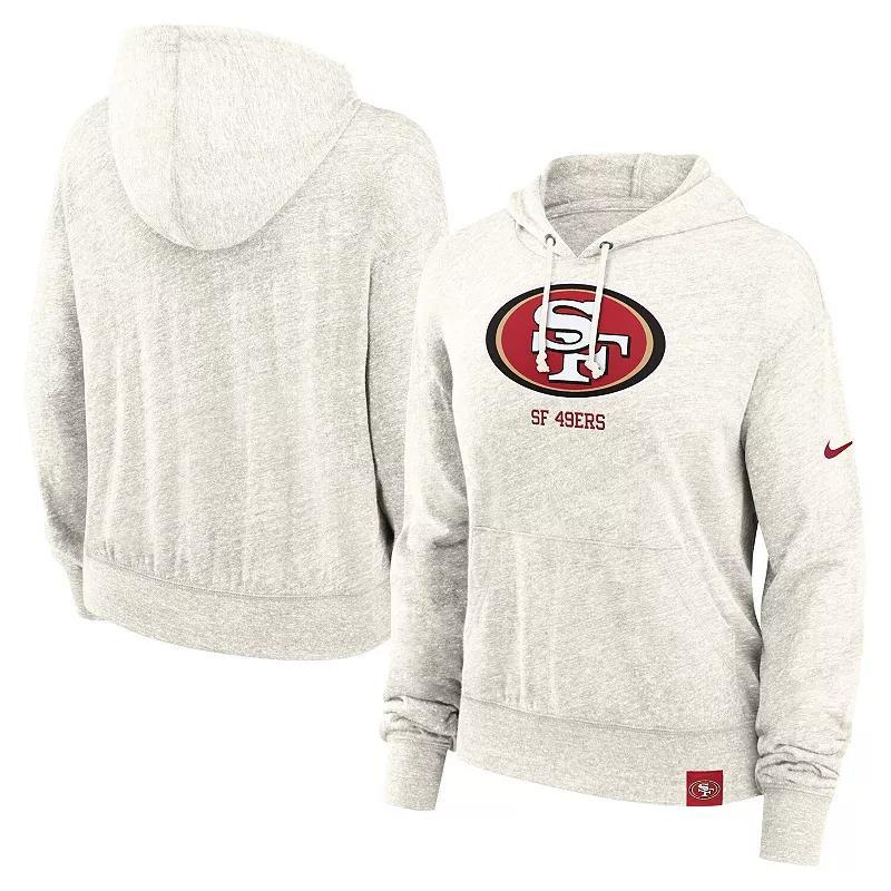 Womens Nike Cream San Francisco 49ers Gym Vintage Logo Pullover Hoodie Product Image