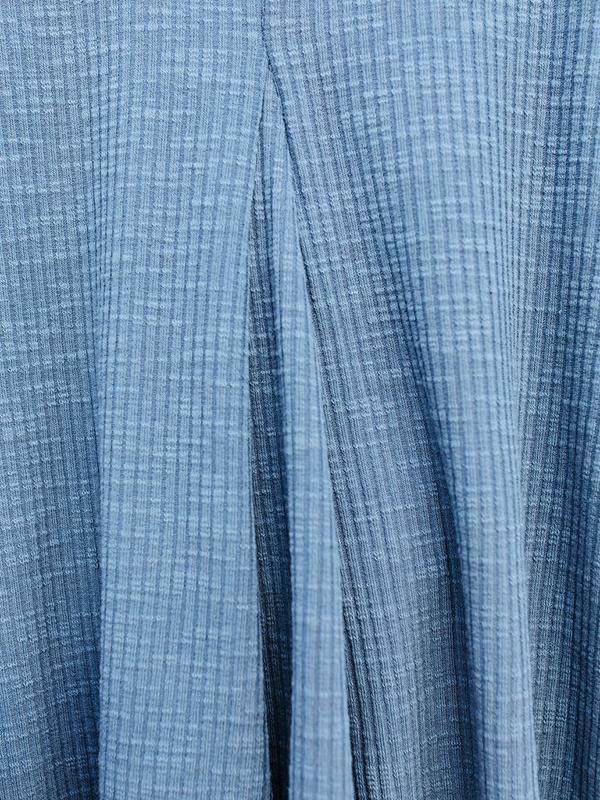 Loose Sleeveless Pleated Solid Color V-Neck Vest Top Product Image