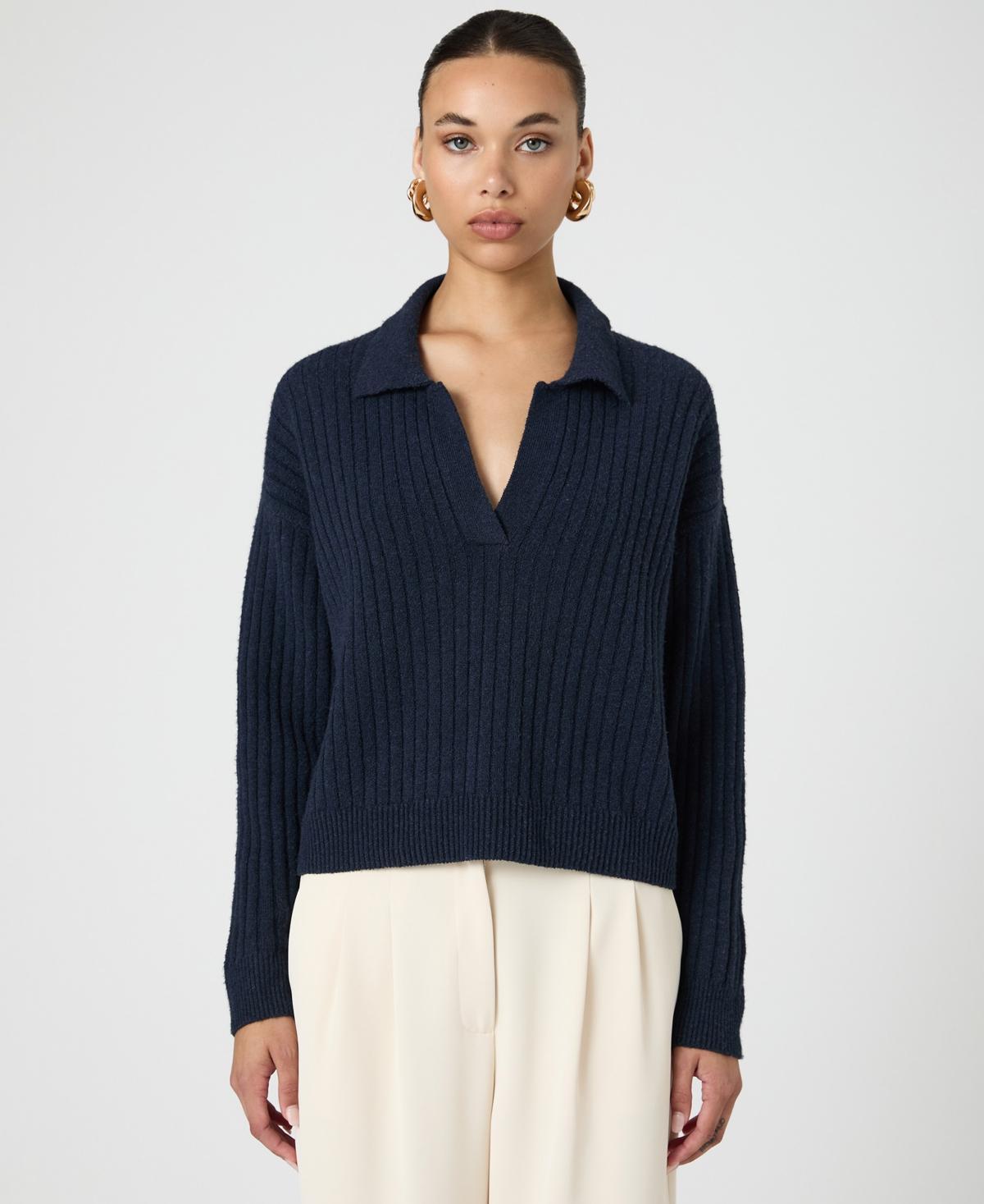 French Connection Womens Vhari Collared Long-Sleeve Sweater Product Image