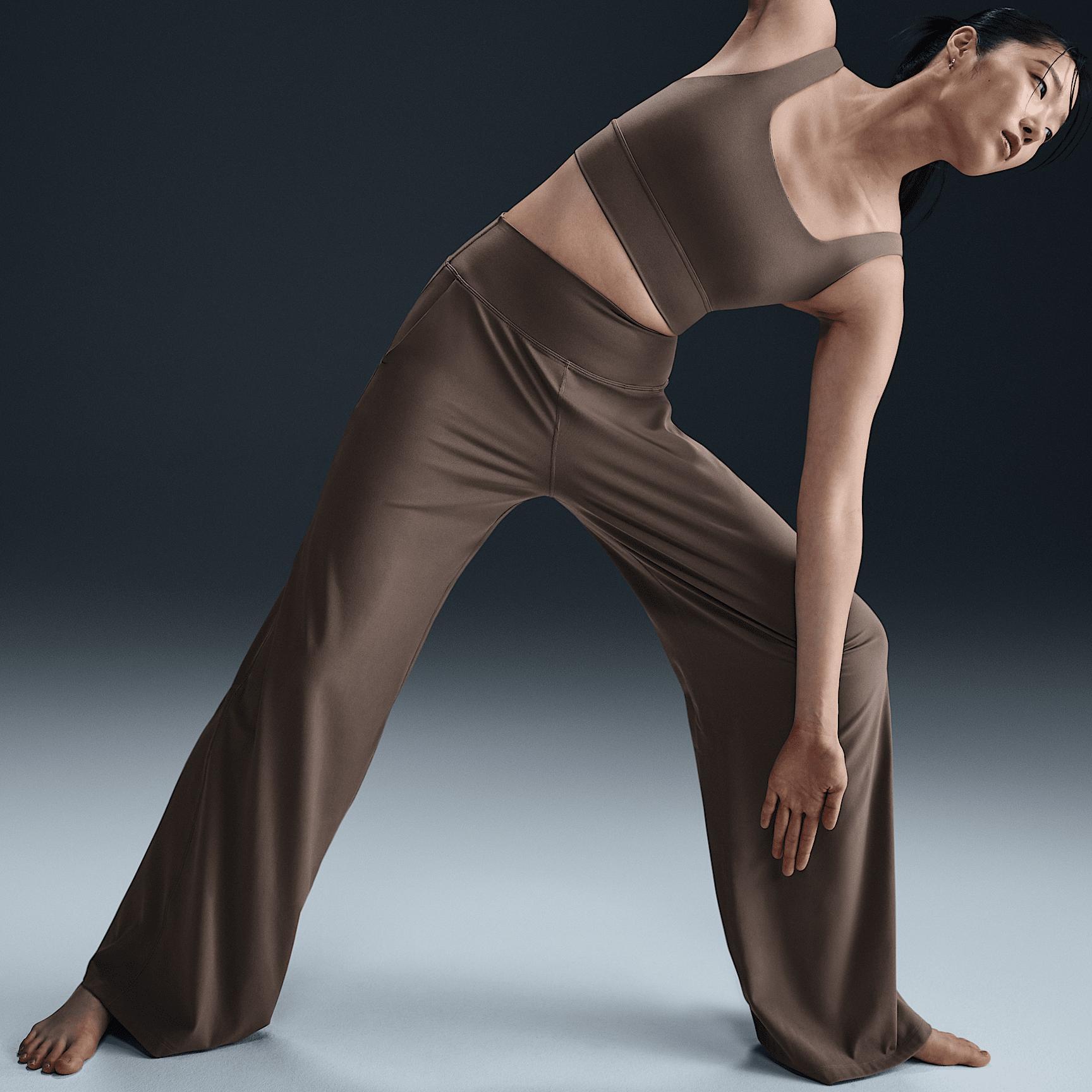 Nike Womens Zenvy Dri-FIT High-Waisted Wide-Leg Pants | HJ5360-010 Product Image