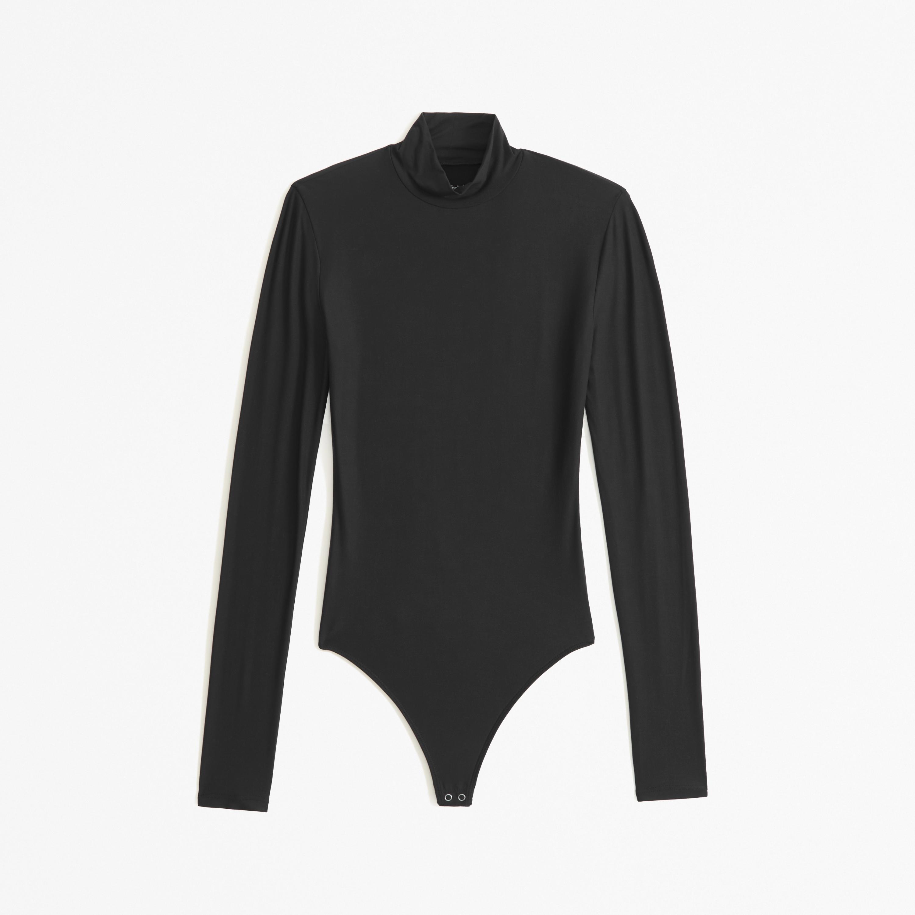 Soft Matte Seamless Long-Sleeve Mockneck Bodysuit Product Image