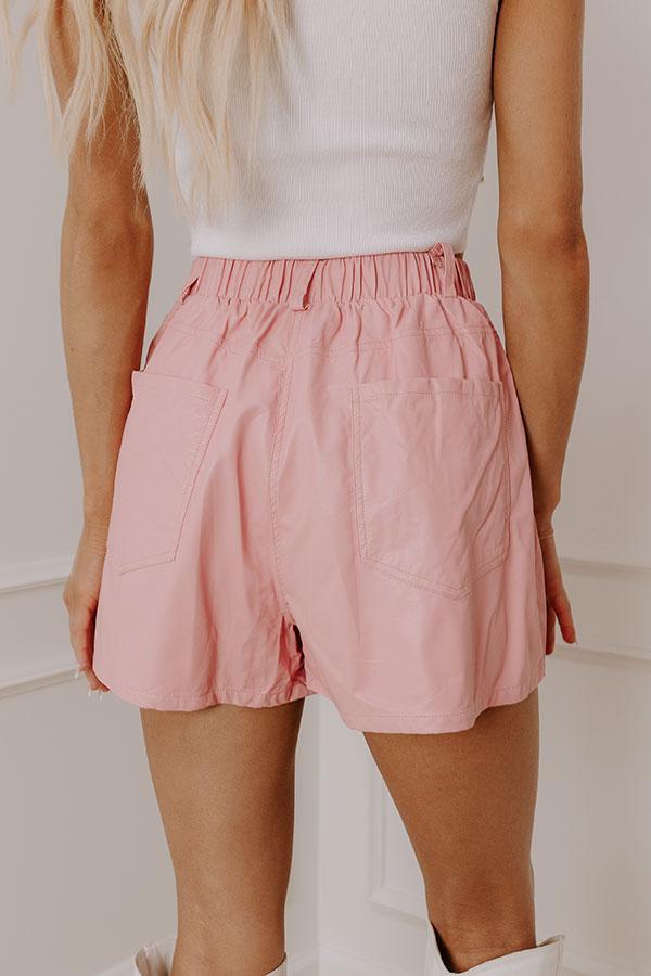 The Juliet High Waist Faux Leather Shorts Product Image