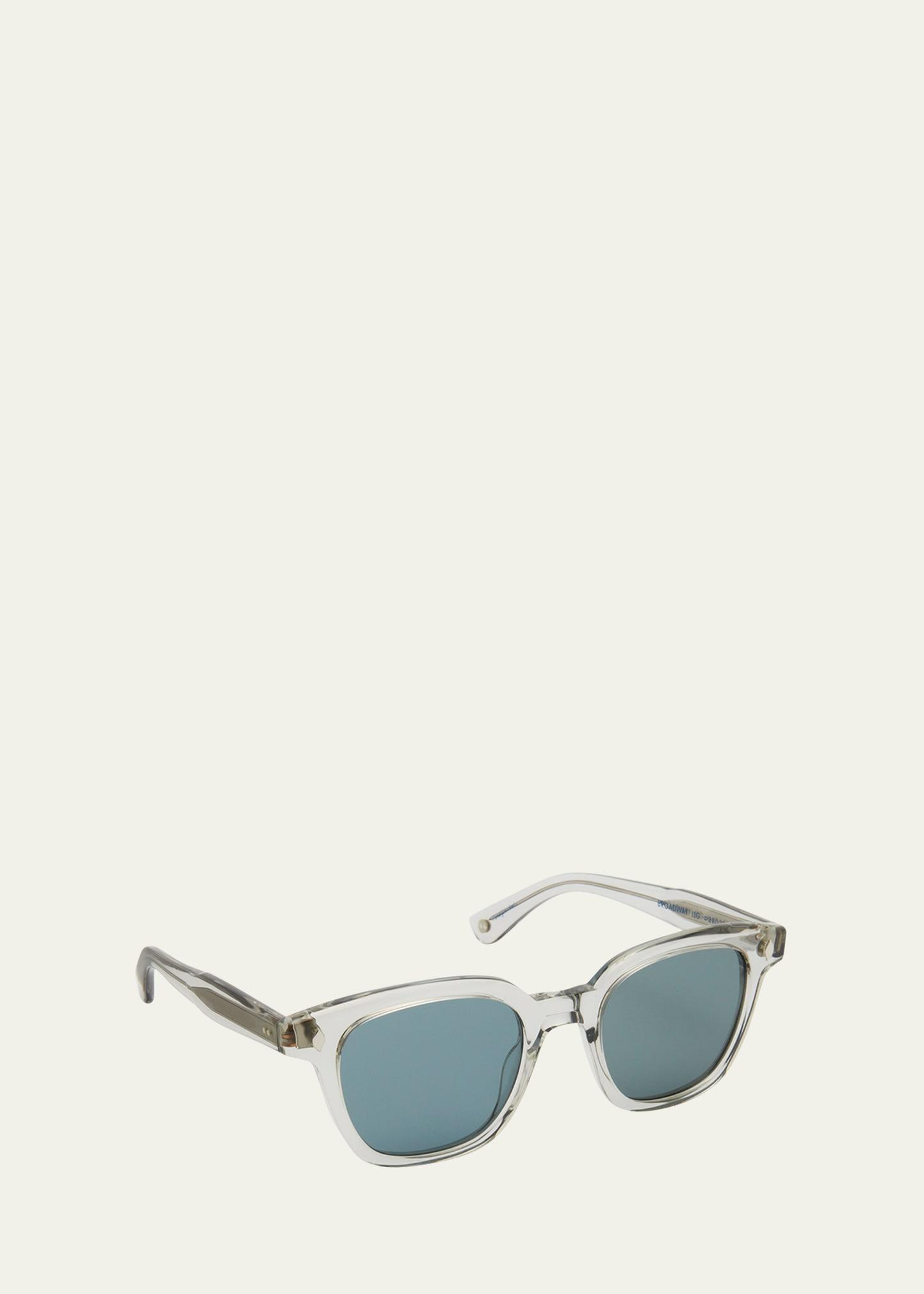 Mens Broadway Sun Clear Acetate Rectangle Sunglasses Product Image