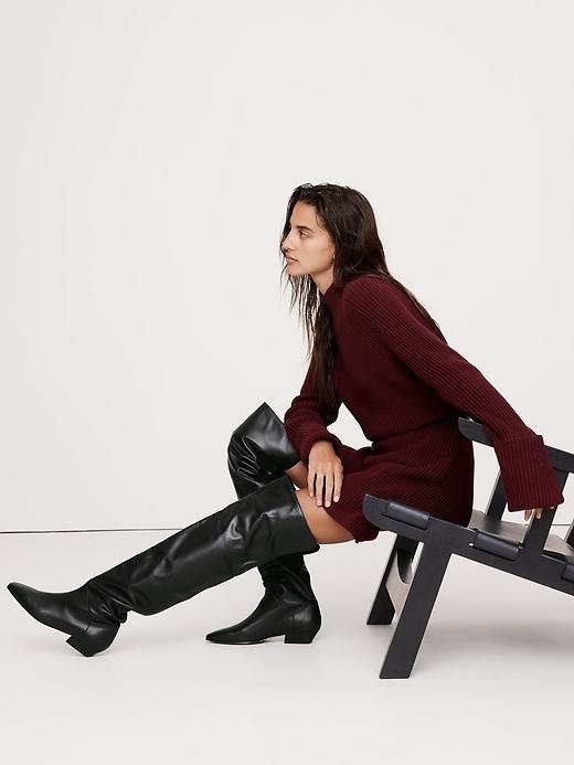 Italian Leather Over-The-Knee Boot Product Image