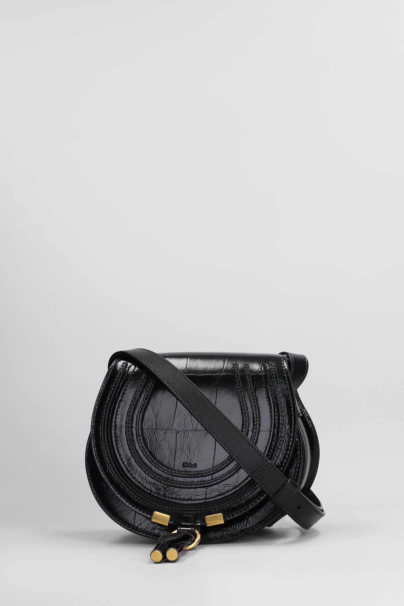 CHLOÉ Marcie Shoulder Bag In Black Leather Product Image