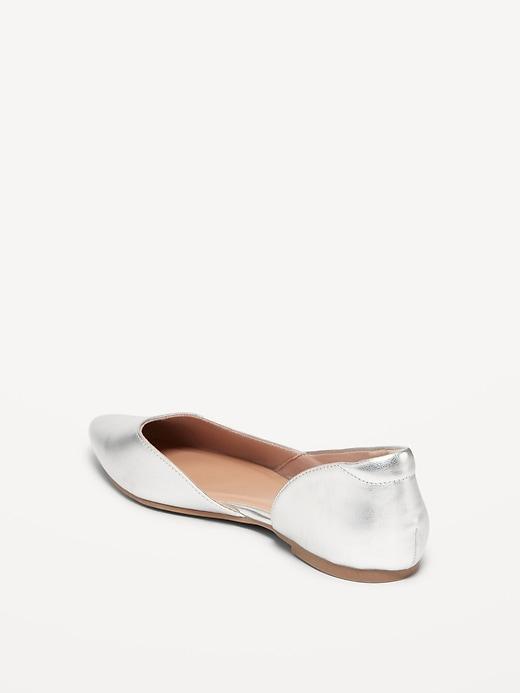 Faux-Leather D&#39;Orsay Flats Product Image