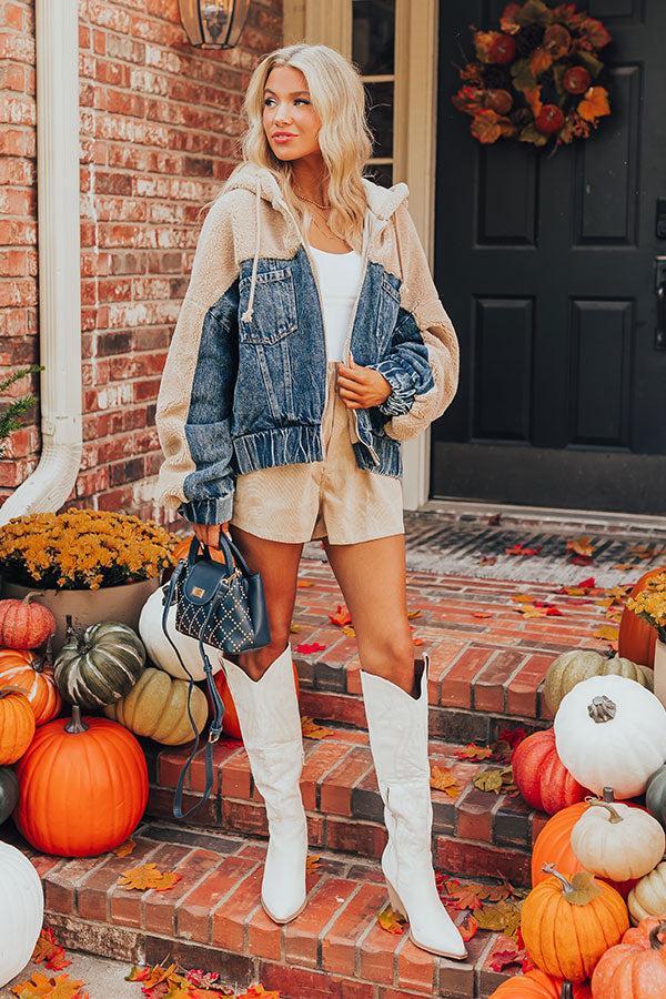 Oh So Cozy Denim Jacket Product Image