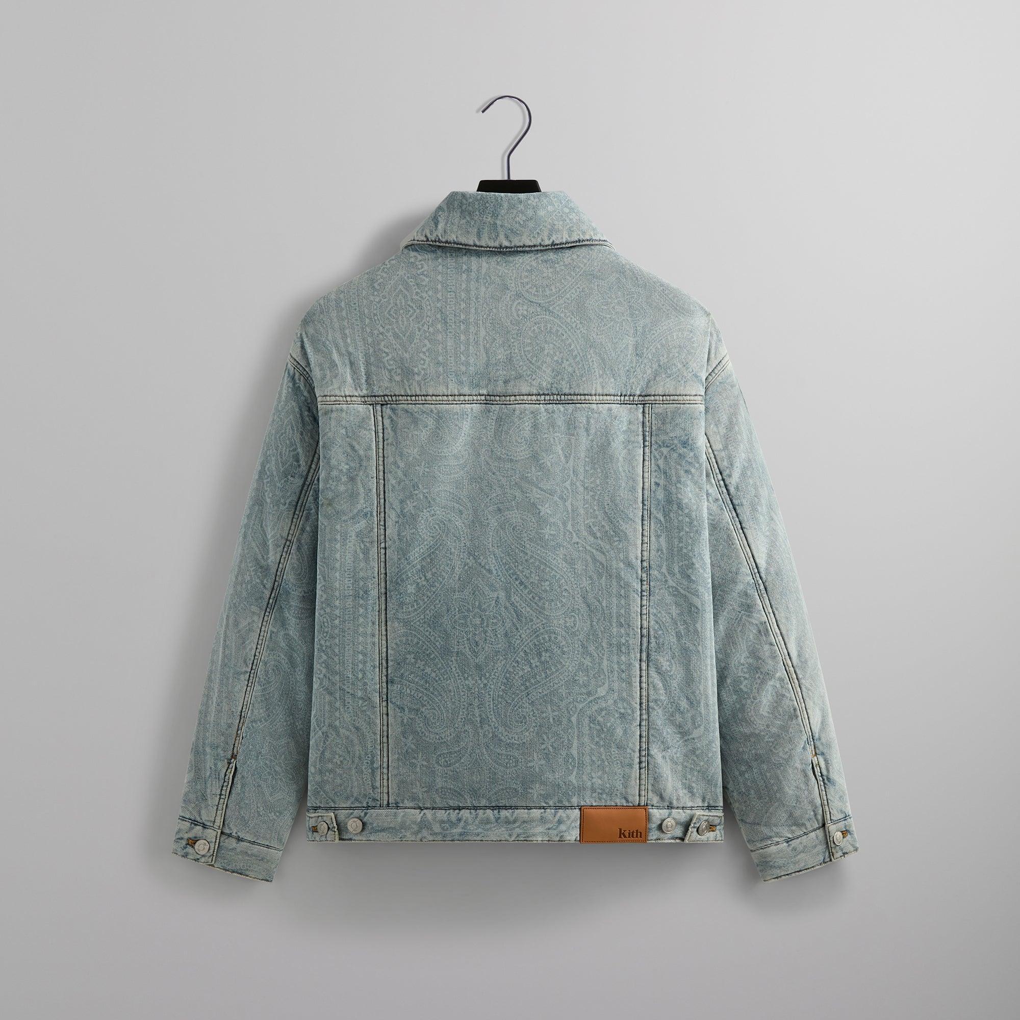 Kith Puffed Jase Paisley Denim Jacket - Light Indigo Male Product Image