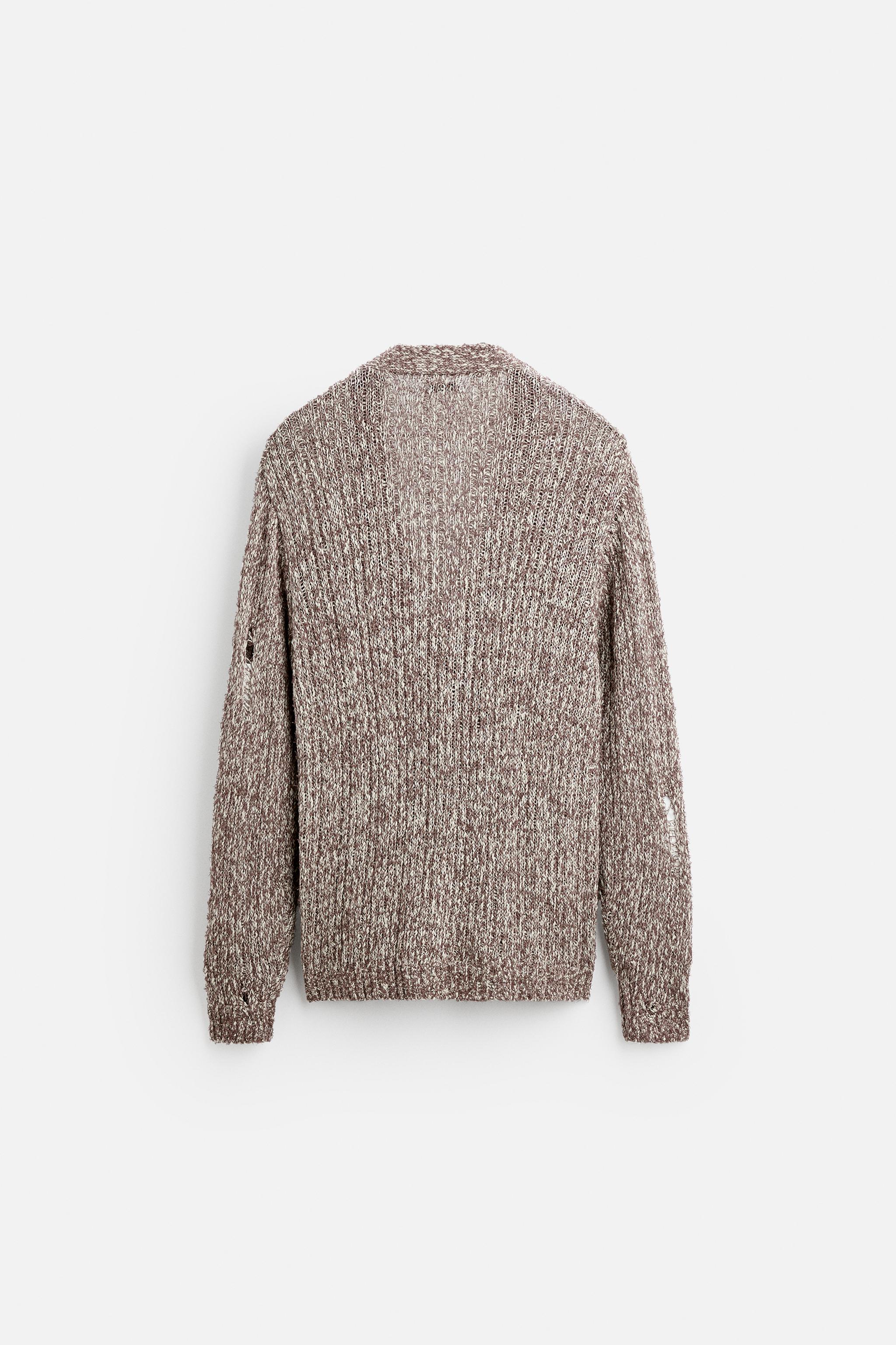 RIPPED EFFECT CARDIGAN Product Image