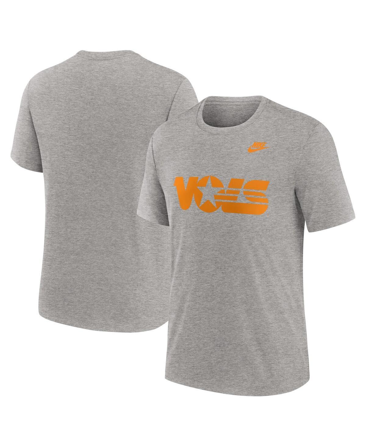 NIKE Men's Heather Gray Tennessee Volunteers Blitz Evergreen Legacy Primary Tri-blend T-shirt Product Image