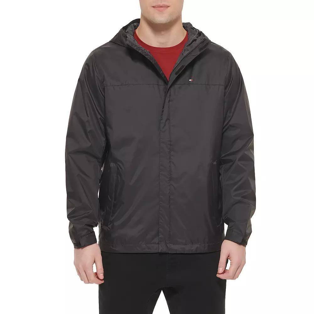 Big & Tall Tommy Hilfiger Hooded Rain Jacket, Men's,  Product Image