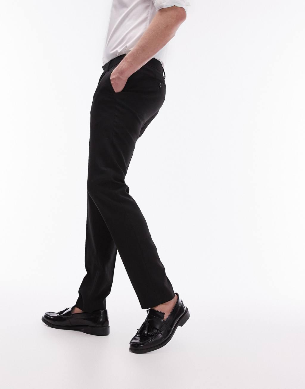 Topman skinny textured suit pants Product Image