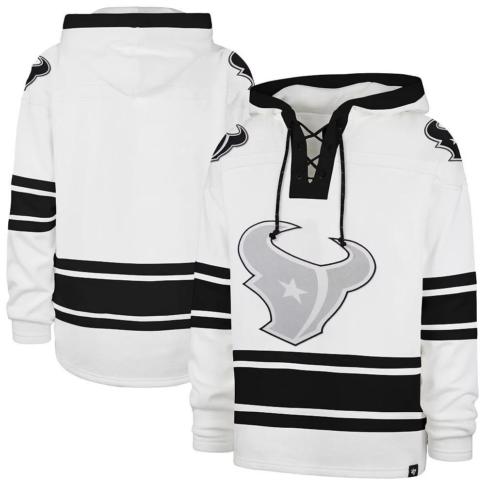 Men's '47 White Baltimore Ravens After Image Superior Lacer Pullover Hoodie, Size: XL Product Image