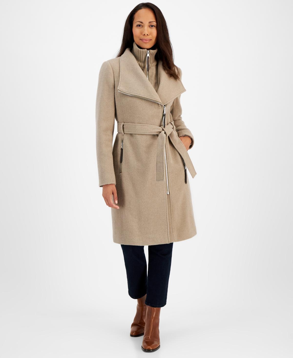 Calvin Klein Womens Wool Blend Belted Wrap Coat, Created for Macys Product Image