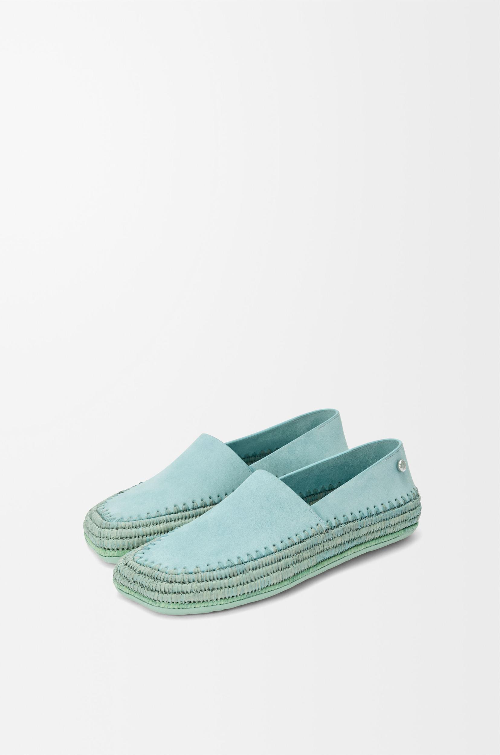 Rio slipper in suede and raffia Product Image