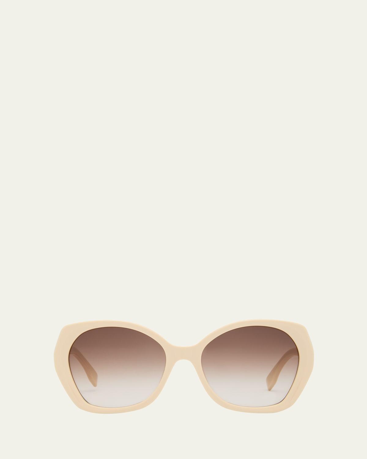 FENDI Womens Lettering 57mm Butterfly Sunglasses Product Image