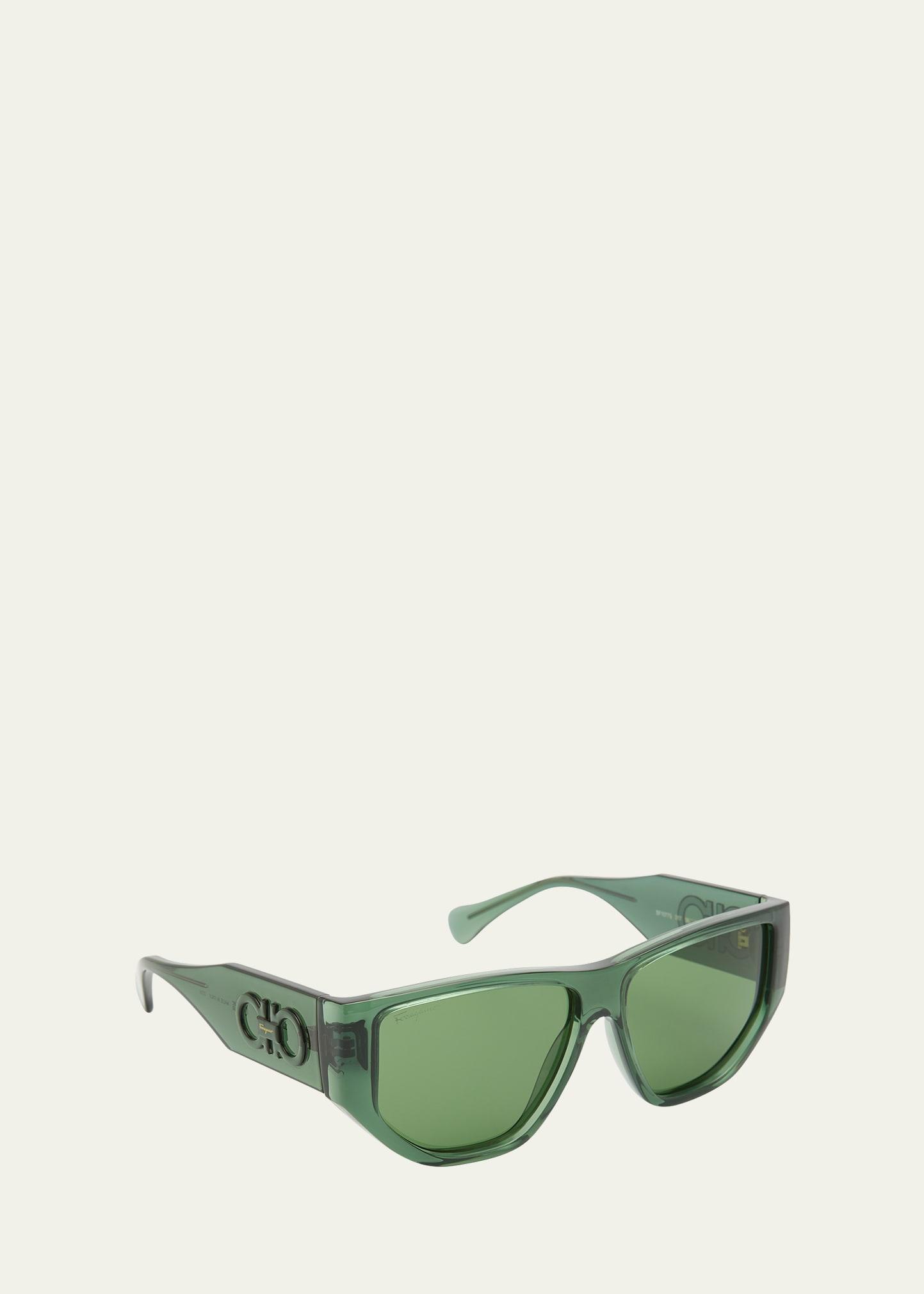 Monochrome Rectangle Plastic Sunglasses Product Image