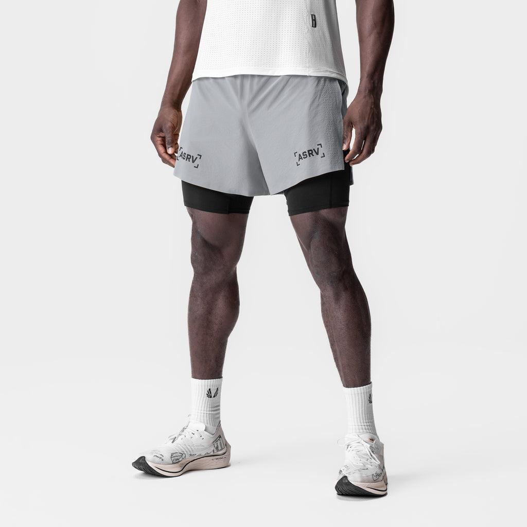 0951. Aerotex™ 4" High Split Liner Short - Slate Grey Male Product Image