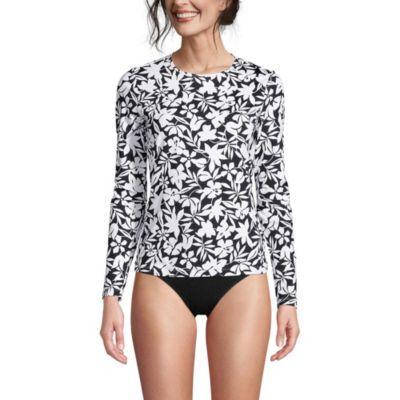 Petite Lands End UPF 50 Long Sleeve Rash Guard, Womens Product Image