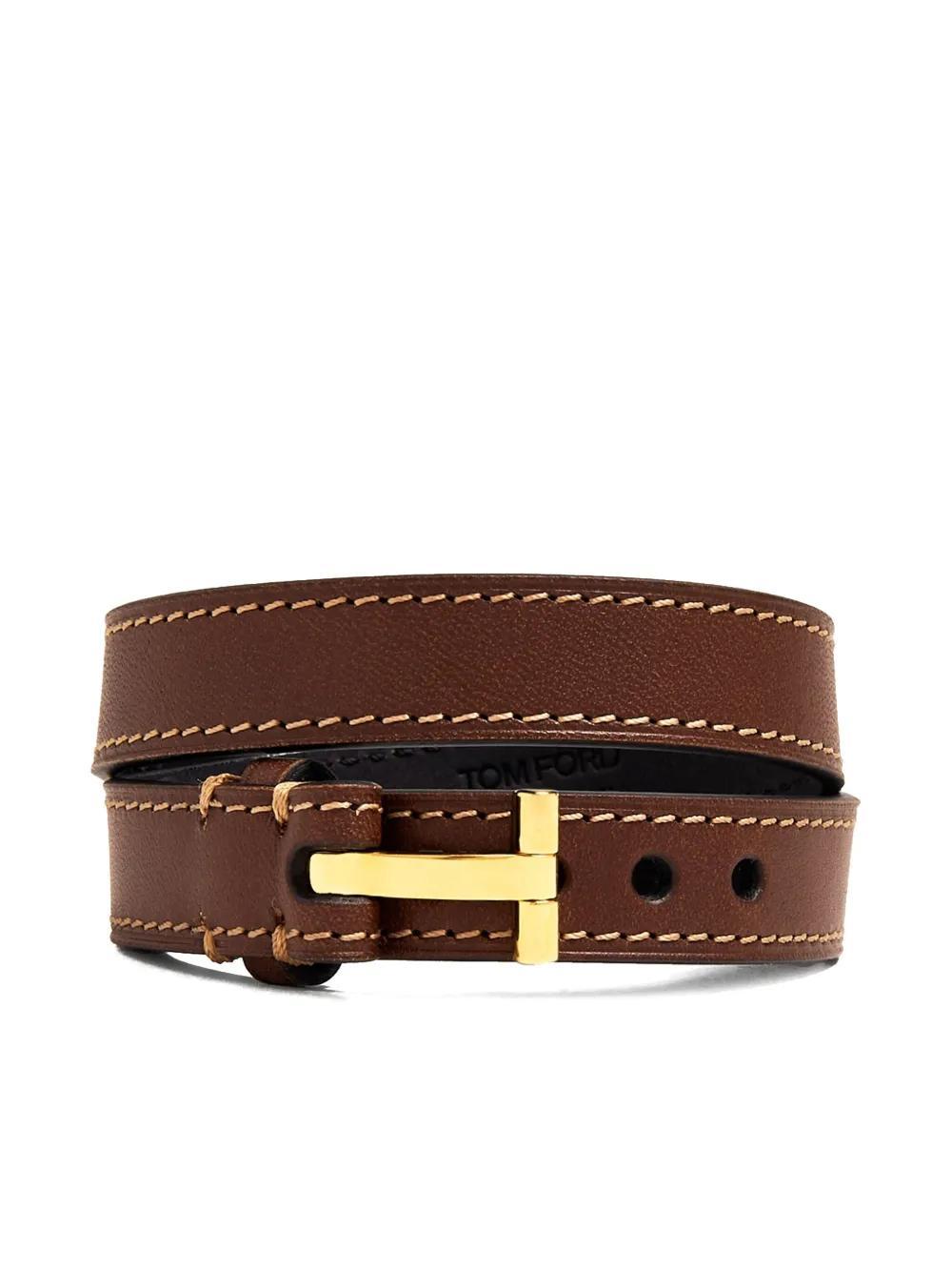 TOM FORD T Wrap Bracelet In Brown Product Image