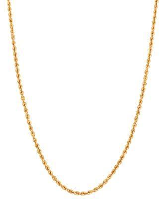 Rope Chain 24 Necklace (3mm) in Solid 14k Gold Product Image