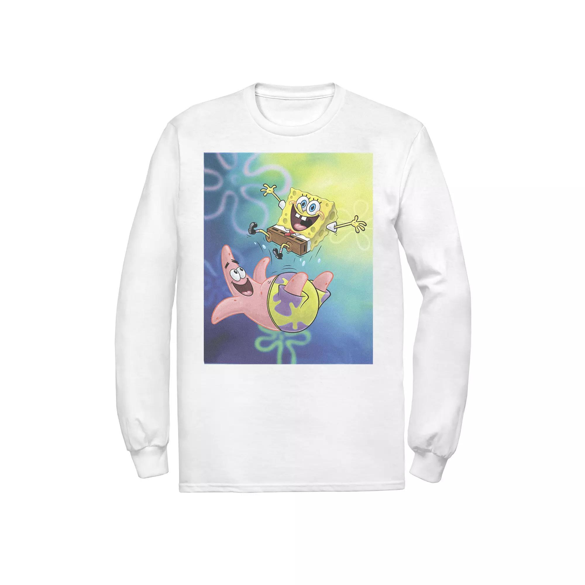 Men's Nickelodeon Spongebob Squarepants Patricks Star Best Buddies Long Sleeve Graphic Tee,  Product Image