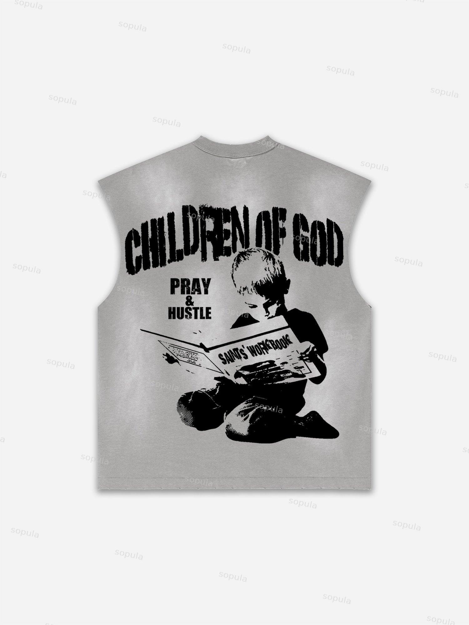 Basketball Dreams Boys Print Distressed Tank Top Product Image