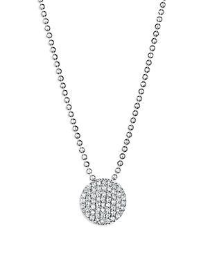 Phillips House 14K White Gold Affair Diamond Pave Mini Disc Chain Pendant Necklace, 16-18 Product Image