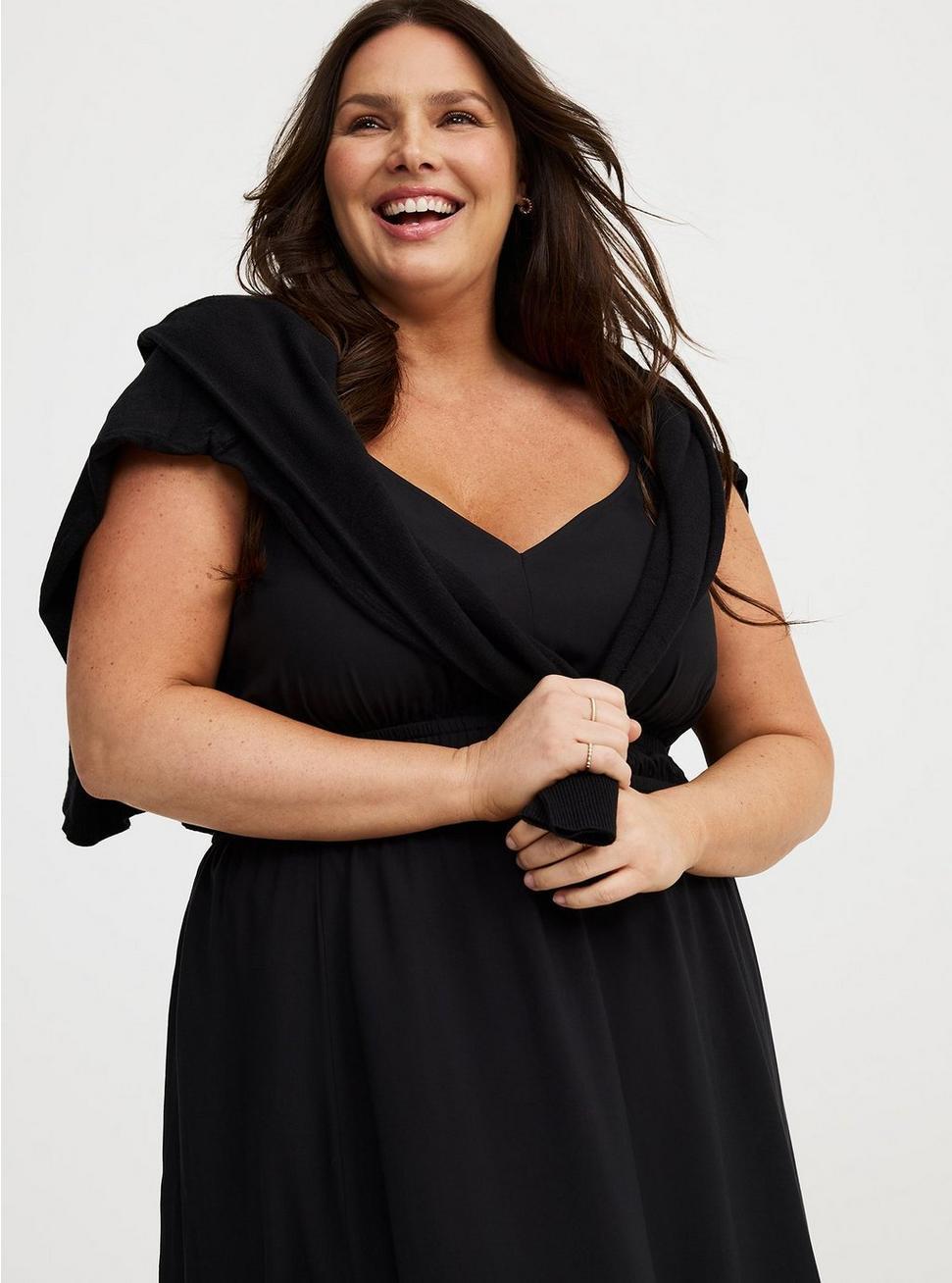 Midi V-Neck Dress Product Image