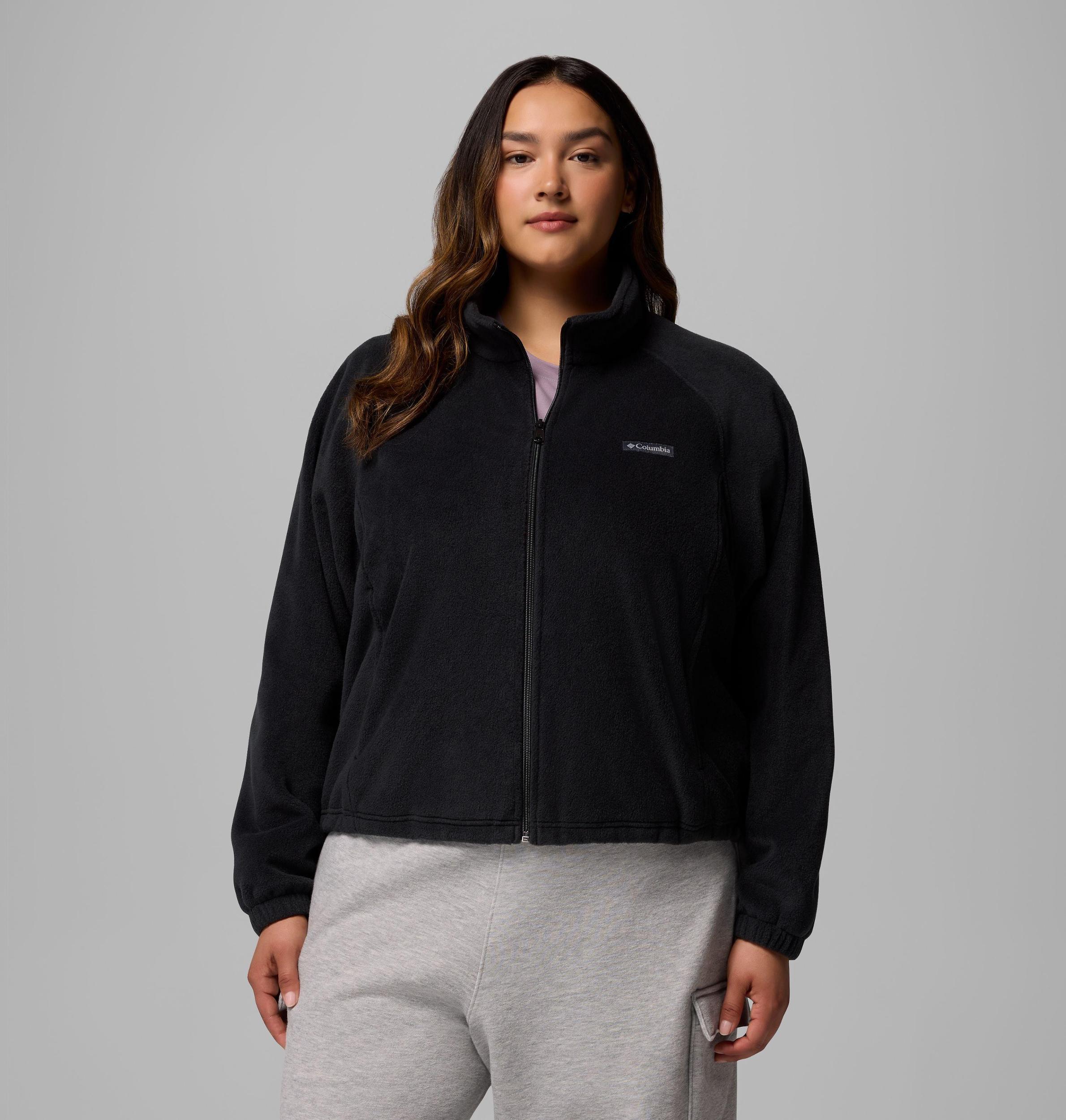 Columbia Womens Benton Springs Relaxed Full Zip Fleece Jacket - Plus Size- Product Image