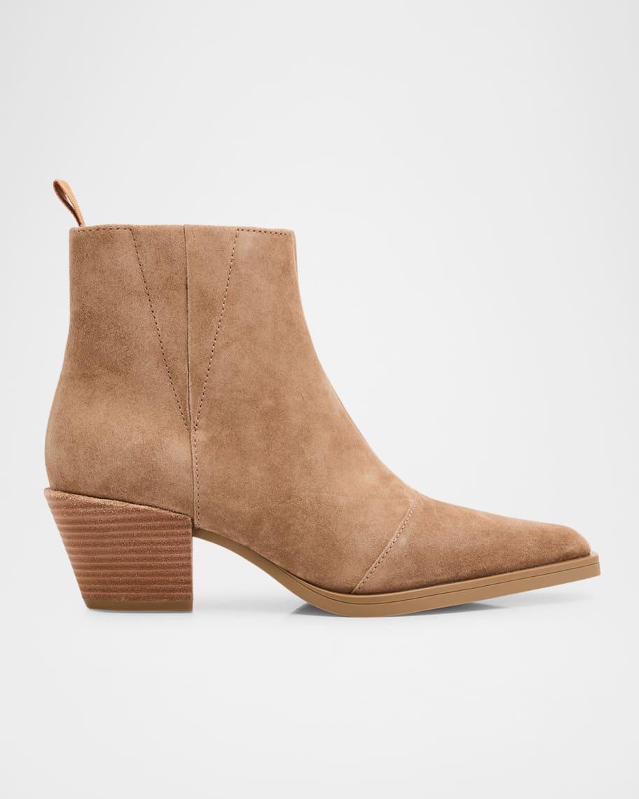 Dart Suede Pull-On Ankle Booties Product Image