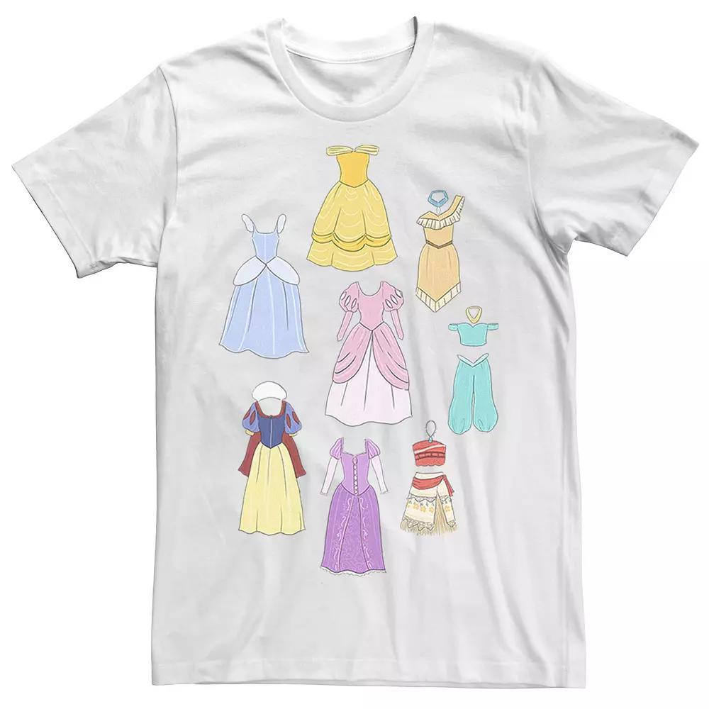 Men's Disney Princess Dress Collage Portrait Tee, Size: XL, White Product Image