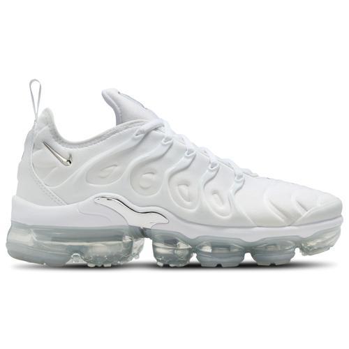 Nike Womens Air Vapormax Plus - Running Shoes White/Metallic Silver Product Image