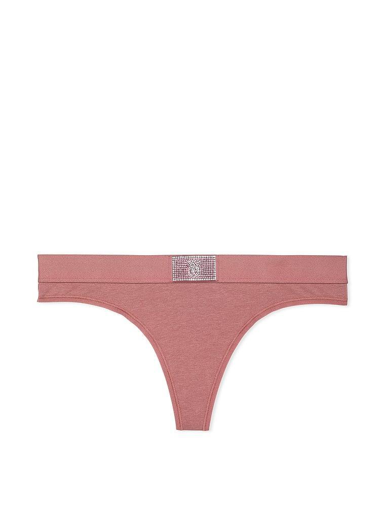 Logo Cotton Shine Patch Thong Panty Product Image