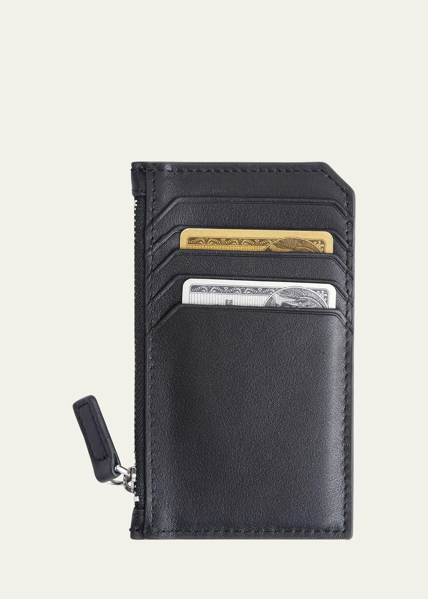 Womens Zip Leather Card Wallet Product Image