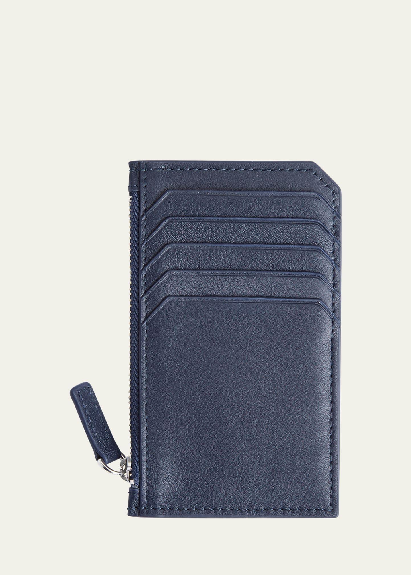 Womens Zip Leather Card Wallet Product Image